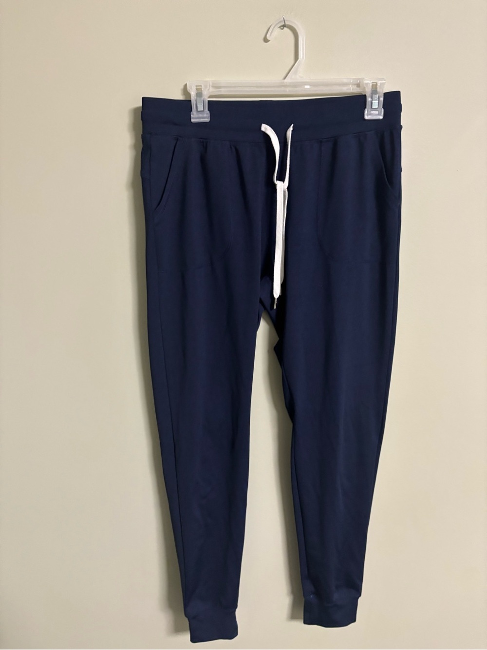 Zyia Navy Blue Cozy Jogger Pants Size Medium Drawstring Lounge Gym Comfort
